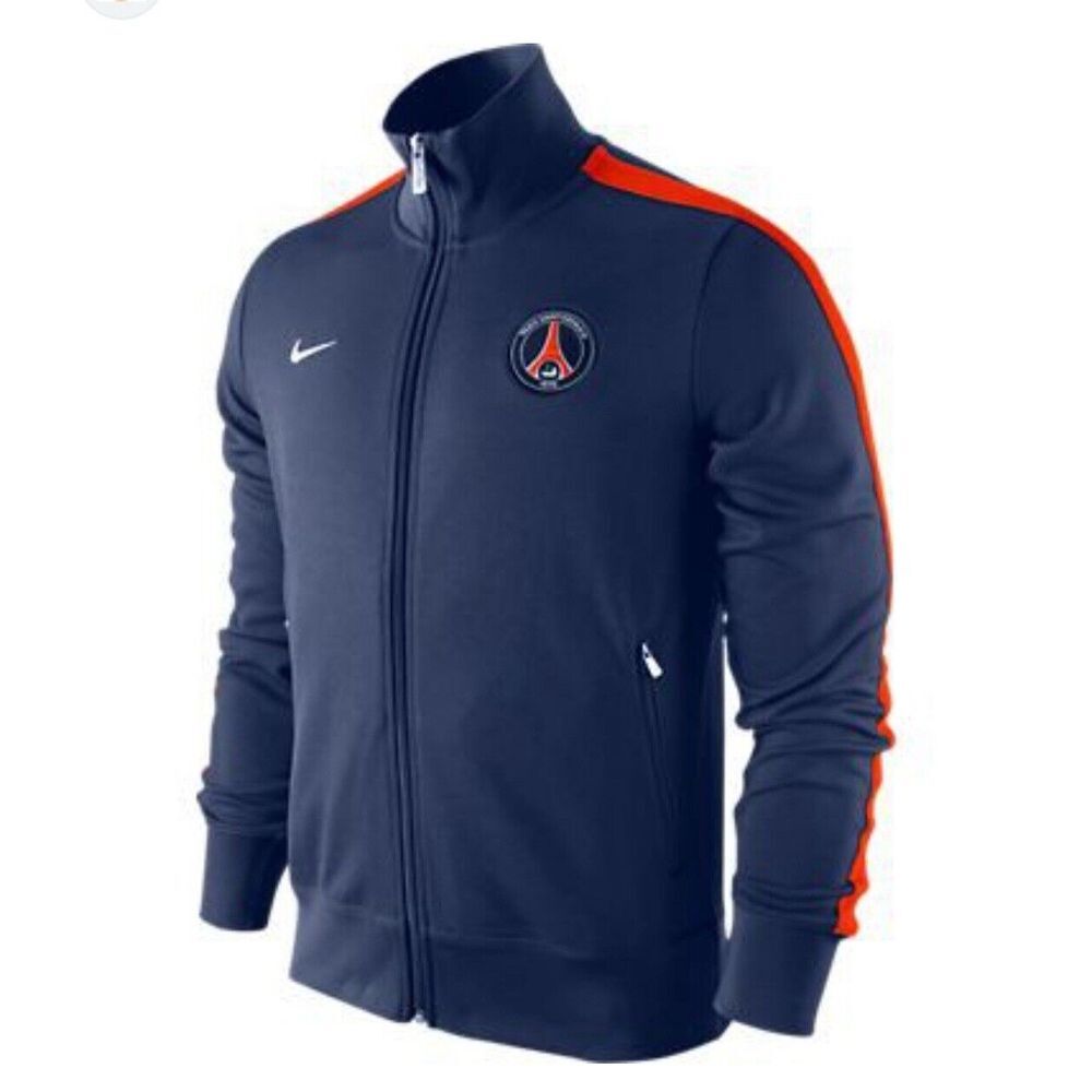 Paris Saint Germain Jacket Size LARGE Activewear Full Zip Nike 547014-410 ig93